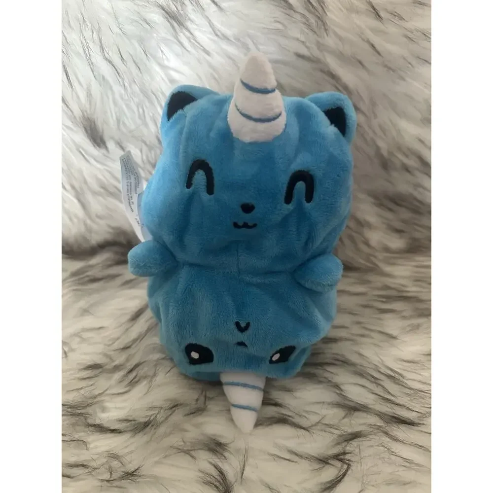TeeTurtle | The Original Reversible Kittencorn Plushie | Patented Design Blue